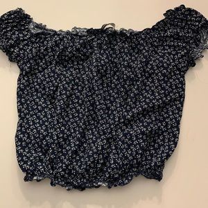 Off the Shoulder Floral Brandy Melville Top